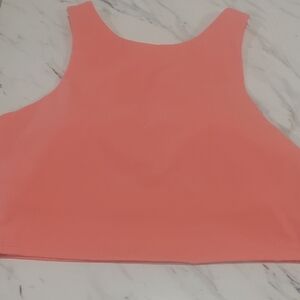 Women’s Coral Scoop Neck Crop Tank Top
